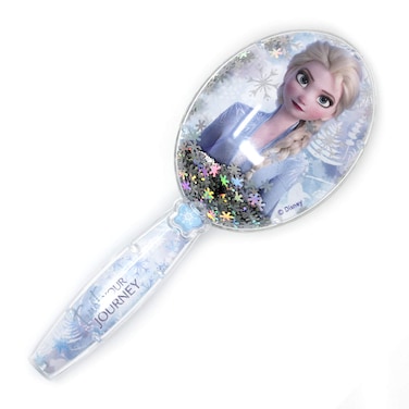 Frozen II Girls Snowflake Confetti One Hair Brush Silver  Ages 3