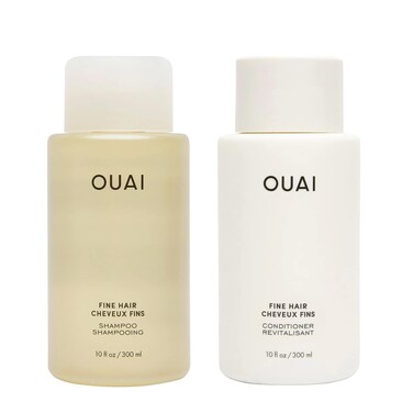 OUAIFine Shampoo and Conditioner Set  Sulfate Free Shampoo and Conditioner for Fine Hair  Made with Keratin Marshmallow Root Shea Butter  Avocado Oil  Free of Parabens  Phthalates 10 Fl Oz