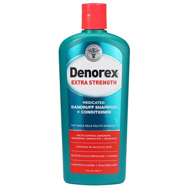 DenorexExtra Strength Anti Dandruff Shampoo  Conditioner Treatment 3 Salicylic Acid Helps Relieve Moderate Symptoms of Dandruff Seborrheic Dermatitis  Psoriasis 10oz