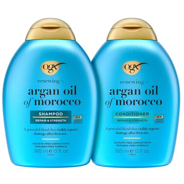 OGX Renewing  Argan Oil of Morocco Shampoo  Conditioner Set 13 Fl Oz Pack of 2 packaging may vary Blue