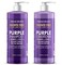 Natural RichesPurple Shampoo and Conditioner Set Sulfate Free Salon Grade for Silver Blonde Platinum Hair Removes Yellow  Brass tones Grey Highlighted Hair 16x2 fl oz