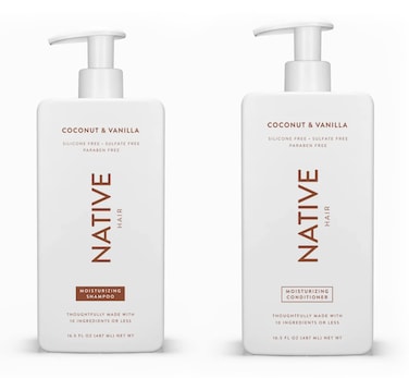 Native Shampoo and Conditioner Set  Sulfate Free Paraben Free Dye Free with Naturally Derived Clean Ingredients 165 oz Coconut  Vanilla Moisturizing 2 13 ounces