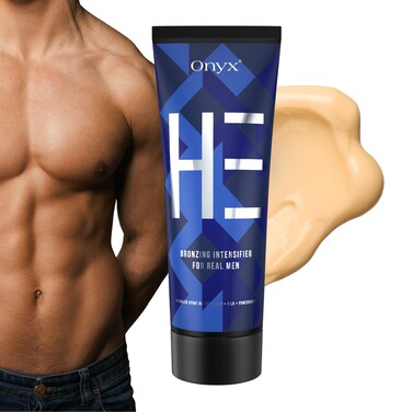 Onyx HE Tanning Bed Lotion for Men  Indoor Tanning Lotion Accelerator  Bronzer Quick  Dark Tan Mens Tanning Lotion with Skin Firming Muscle Bronzing Complex  Moisturizing Formula 676 fl oz