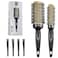 Round Hair Brush for Blow Drying Salon Blowout Hair Styling with Antistatic Bristles for Wet or Dry Hair Ceramic Ion Thermal Barrel with 4 Hair Clips