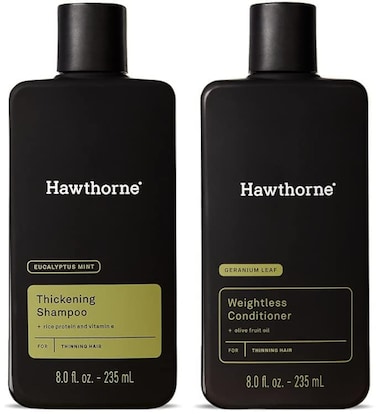 Hawthorne Mens Thickening Shampoo and Conditioner Hair Set Includes Thickening Shampoo and Weightless Conditioner Sulfate Free Paraben Free 8 Fl Oz Each