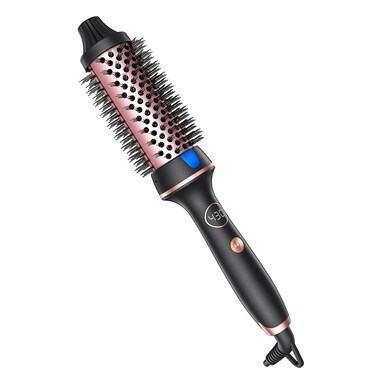 Thermal Brush Blowout Look 15Ionic Heated Round Brush with 12 Heat Settings Ceramic Thermal Round Brush Dual Voltage Hot Round Brush Pro Dual Heater