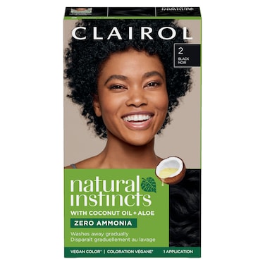 ClairolNatural Instincts DemiPermanent Hair Dye 2 Black Hair Color Pack of 1