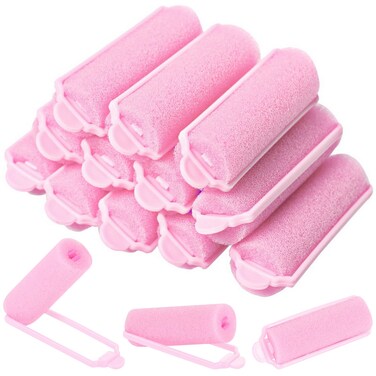 12 Pcs Foam Sponge Hair Rollers 24 Inch Hair Curlers to Sleep In Soft Sleep Rollers Hair Curlers for Curls Style Heatless Hair Curler