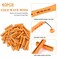 40pcs Cold Wave Perm Rods Set for Womens Long  Short Natural Hair  Plastic Orange Rollers for Curling and DIY Hairdressing