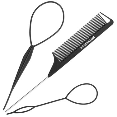 Topsyhair Braiding Tools  4 Pack Hair Styling Combo Tail Combo 2 French Braid Loops Black