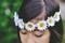 Floral Fall Boho Sunflower Crown Hippies Daisy Hair Wreath Bridal Headpiece Photo Props DY01 White