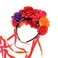 Floral FallWomen Day of the Dead Flower Crown Festival Headband Rose Mexican Floral Headpiece HC23 Red Purple