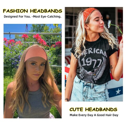 RITOPER Workout Wide Headbands for Women Non Slip Super Soft Yoga Running Exercise Head Bands Elastic Sweat Band Hair Bands for Womens Hair Womens Headbands Hair Wrap