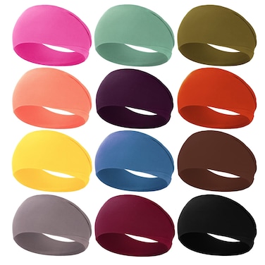 RITOPER Workout Wide Headbands for Women Non Slip Super Soft Yoga Running Exercise Head Bands Elastic Sweat Band Hair Bands for Womens Hair Womens Headbands Hair Wrap