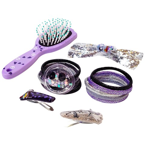 Nightmare Before Christmas Hair Accessory Set Brush Bow PVC Snaps Lurex Elastics
