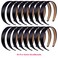 anezus 16 Pcs Satin Headbands Bulk 1 Inch Antislip Black Ribbon Hair Bands Plain Hard Headbands for Women Girls DIY Craft Hair Accessories Black