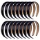 anezus 16 Pcs Satin Headbands Bulk 1 Inch Antislip Black Ribbon Hair Bands Plain Hard Headbands for Women Girls DIY Craft Hair Accessories Black