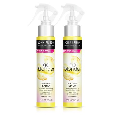 John FriedaGo Blonger Lightening Spray Paraben  Phthalate Free Ammonia  Cruelty Free Blonde Tone Enhancer  35 fl oz 2 Pack