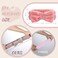 VITEVER 4 Pack Spa Headband for Washing Face Girls Makeup Bow Tie Hair Band Microfiber Women Headbands Elastic Headband to Skincare Gifts for Teen Girls White Brown Rose Pink Light Pink