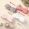 VITEVER 4 Pack Spa Headband for Washing Face Girls Makeup Bow Tie Hair Band Microfiber Women Headbands Elastic Headband to Skincare Gifts for Teen Girls White Brown Rose Pink Light Pink
