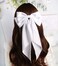SUSULU Hair Bows for Women Oversized Black White Hair Bow Clips Big Hair Bow Long Tail Large Satin Silky Hair Ribbon Bow Clip Ponytail Hair Accessories for Adult TeensPack of 2