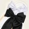 SUSULU Hair Bows for Women Oversized Black White Hair Bow Clips Big Hair Bow Long Tail Large Satin Silky Hair Ribbon Bow Clip Ponytail Hair Accessories for Adult TeensPack of 2