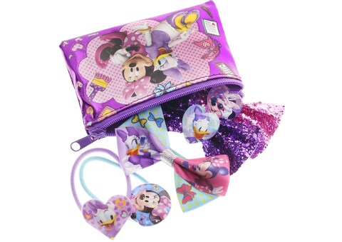 TownleyGirl Minnie Mouse Hair Set Includes Hair Brush Hair Bows and Hair Clips 7 CT