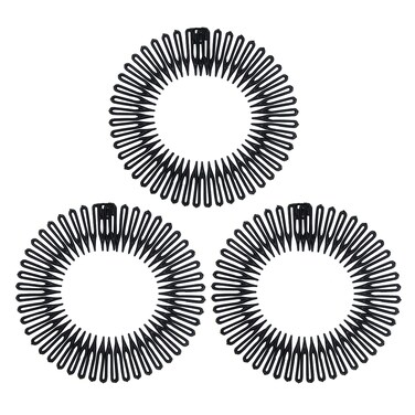 Soft N StyleFlexible Headbands Stretch Headband Headbands Women 3pcBlack