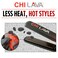 CHILava Ceramic Hairstyling Flat Iron  1 Volcanic Lava Ceramic Floating Plates  Smooth Glide helps prevent damage  Analog OnOff Switch  BlackRed