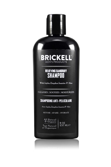 Brickell Mens Relieving Dandruff Shampoo For Men Natural  Organic Soothes and Eliminates Dandruff with Ziziphus Joazeiro Aloe and Jojoba Oil 8 oz