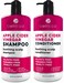 Apple Cider Vinegar Shampoo and Conditioner Set  Stop Flaky and Itchy Scalp Sulfate Paraben Free Anti Dandruff Soothing Treatment for Dry Oily and Damaged Hair  Intense Care for Women and Men