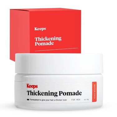 Keeps Matte Thickening Pomade for Men  Natural Ingredients for Fuller Hair Biotin Caffeine Green Tea  Saw Palmetto  AllDay Medium Hold for All Styles