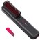 Cordless Hair Straightener Brush Portable Mini Straightening Brush for Travel Negative Ion Hot Comb Hair Straightener for Women Rose Red