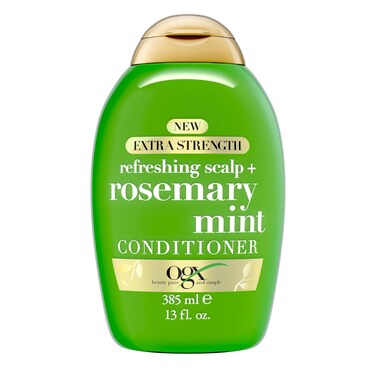 OGXExtra Strength Refreshing Scalp  Rosemary Mint Conditioner Nourishing Hair Conditioner Infused with Rosemary Mint for Shiny HealthyLooking Hair SulfateFree Surfactants 13 fl Oz