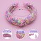 FROG SAC Sequin Knot Headband for Girls Rainbow Knotted Hair Bands Accessories for Kids Sparkly Iridescent Little Girl Headbands Cute Sequined Hairbands for Tweens Back to School