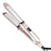 Professional Flat Iron Hair Straightener Titanium Ionic Hair Straightening Fast Heating Hair Tools Pink 2 in 1 Dual Voltage Hair Straightener Curler for All Hairstyles
