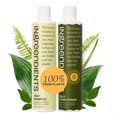 Non Toxic Vegan Shampoo and Conditioner with Organic Ingredients Apple Cider Vinegar Tea Tree Oil  Color Safe Paraben  Gluten Free Silicone  Sulfate Free pH Balanced