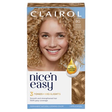 ClairolNice N Easy Permanent Hair Color 8G Medium Golden Blonde Packaging May Vary