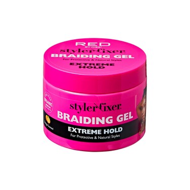 Red by Kiss Braiding Gel Extreme Hold Styler Fixer for Box Braids  Cornrows Hydrating Conditioning LongLasting Frizz Control 4C Moisturizing Nourishing High Shine 6 fl oz