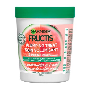 GarnierFructis Plumping Treat 3In1 Hair Mask with Watermelon Extract