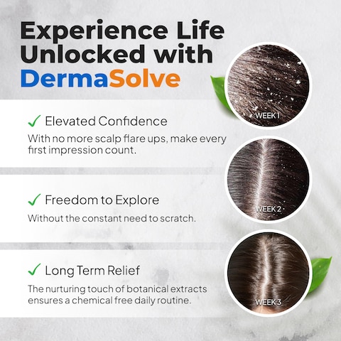 DermaSolve Scalp Psoriasis  Dandruff free Medicated Shampoo with Conditioner Ultimate Seborrheic Dermatitis Treatment for Itchy Flakey Scalp Soothing  Moisturizing Relief