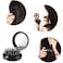 Boao 2 Pack Foldable Travel Mirror Hair Brushes Round Portable Folding Pocket Hair Brush Mini Hair Comb Compact Travel Size Hair Massage Comb for Men WomenBlack