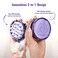 2in1 Scalp Massager Shampoo Brush Scalp Scrubber for Hair Growth  Dandruff Removal Hair Scrubber with Soft Silicone Bristles Wet Dry Scalp Exfoliator for Scalp Care Purple