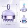 2in1 Scalp Massager Shampoo Brush Scalp Scrubber for Hair Growth  Dandruff Removal Hair Scrubber with Soft Silicone Bristles Wet Dry Scalp Exfoliator for Scalp Care Purple