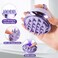 2in1 Scalp Massager Shampoo Brush Scalp Scrubber for Hair Growth  Dandruff Removal Hair Scrubber with Soft Silicone Bristles Wet Dry Scalp Exfoliator for Scalp Care Purple