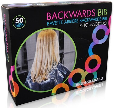FRAMAR Backwards Bib Disposable Capes Salon Protects Clients Salon Chair  Salon Cape from Hair Dye Disposable salon capes for clients Barber Cape  Hair Cutting Cape 50 bibs