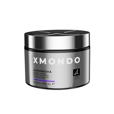 XMONDOHair Supernova Blonde Toning Reparative Mask  Vegan Formula Reduces Unwanted Brassy  Yellow Tones on Blonde Highlighted and Gray Hair  8 Fl Oz 1Pack