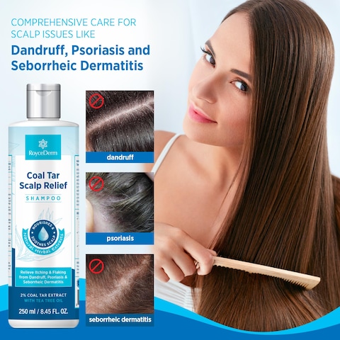 Roycederm Medicated Psoriasis Shampoo 2 Coal Tar Extract Gel for Scalp Relief  Targets Folliculitis Seborrheic Dermatitis with Hydrating  Natural Fragrance