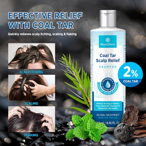 Roycederm Medicated Psoriasis Shampoo 2 Coal Tar Extract Gel for Scalp Relief  Targets Folliculitis Seborrheic Dermatitis with Hydrating  Natural Fragrance