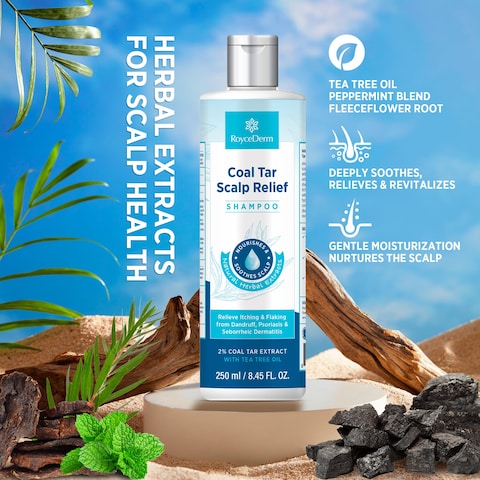 Roycederm Medicated Psoriasis Shampoo 2 Coal Tar Extract Gel for Scalp Relief  Targets Folliculitis Seborrheic Dermatitis with Hydrating  Natural Fragrance